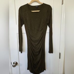 Express Ruched Sweater Dress